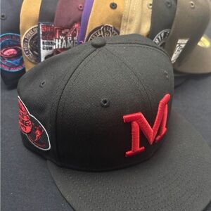 Milwaukee Brewers Black and Red Hat